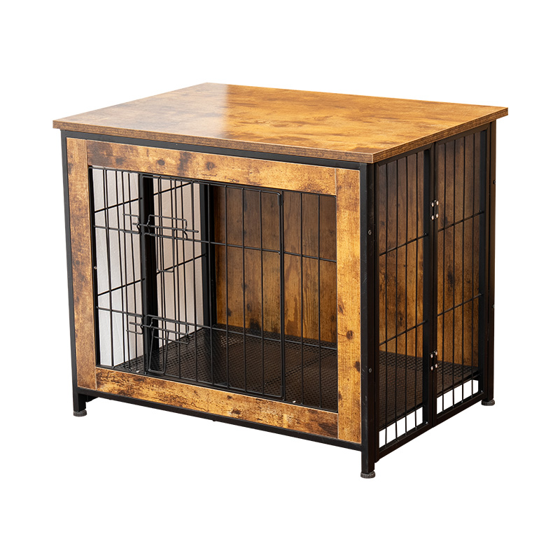Steel-Wood Folding Dog Cage