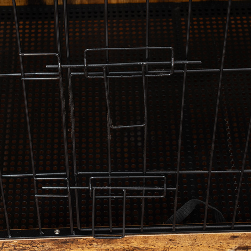 Steel-Wood Folding Dog Cage