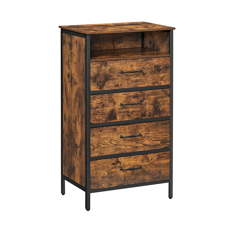 Steel And Wood Dish Cabinet