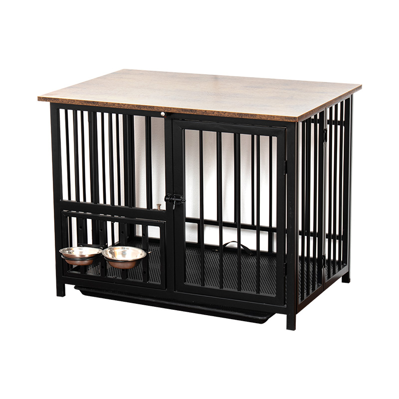 Steel-Wood Folding Dog Cage