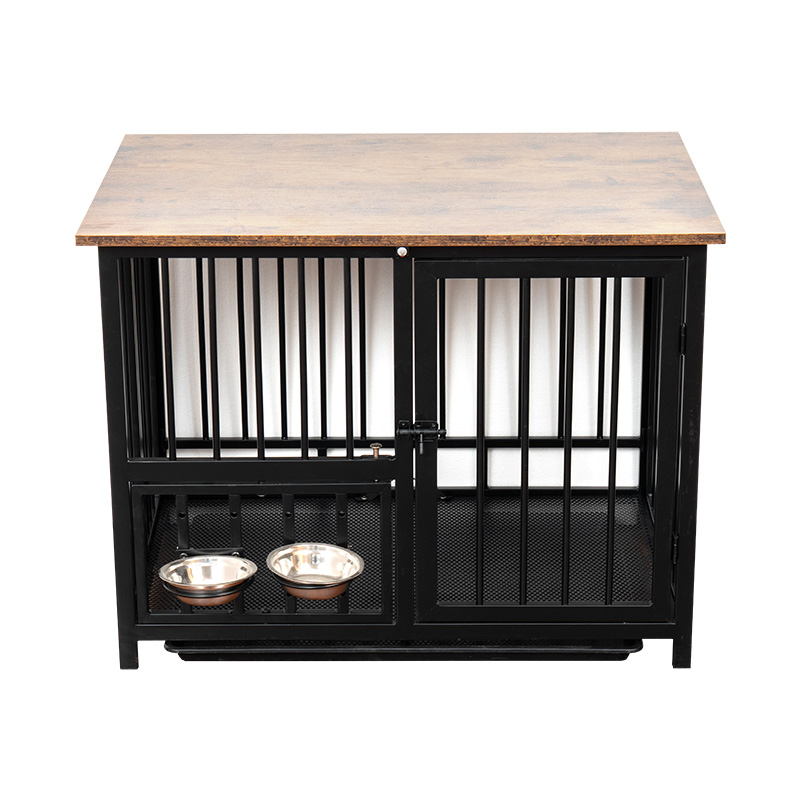 Steel-Wood Folding Dog Cage