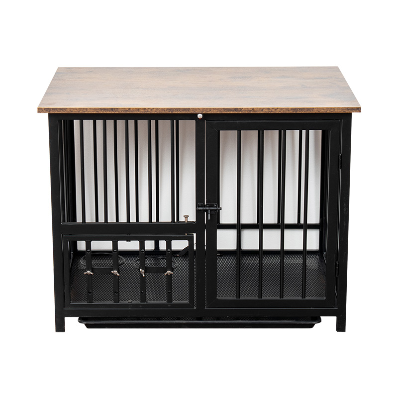 Steel-Wood Folding Dog Cage