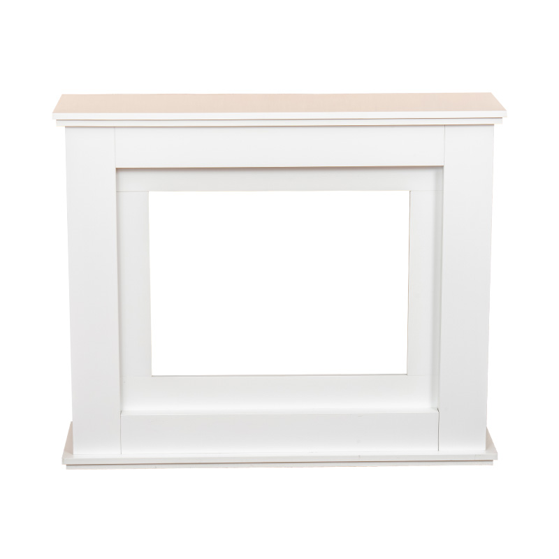 European Style White Fireplace TV Cabinet