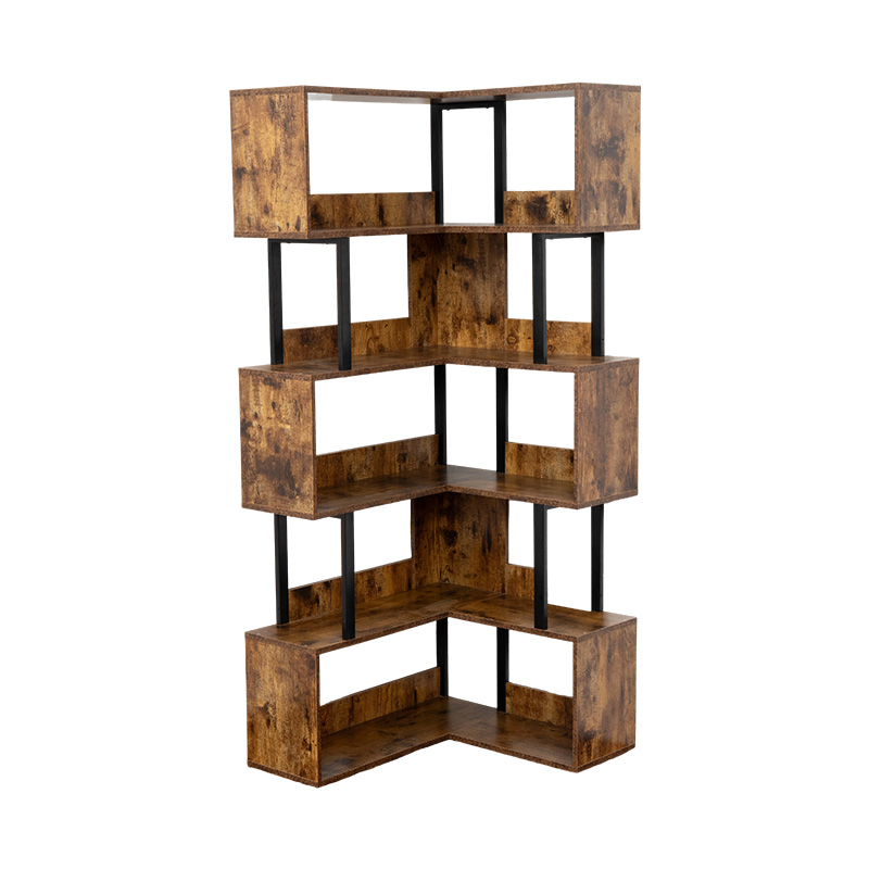 Industrial Style Corner Bookshelf