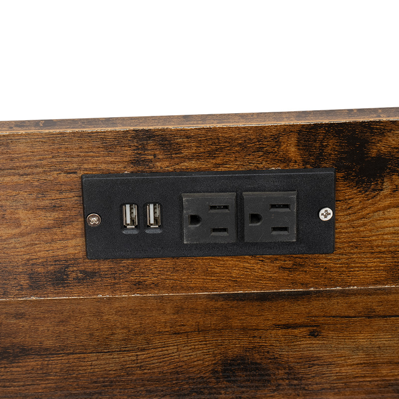 Steel And Wood Filing Cabinet With Lock Wheels And Insert