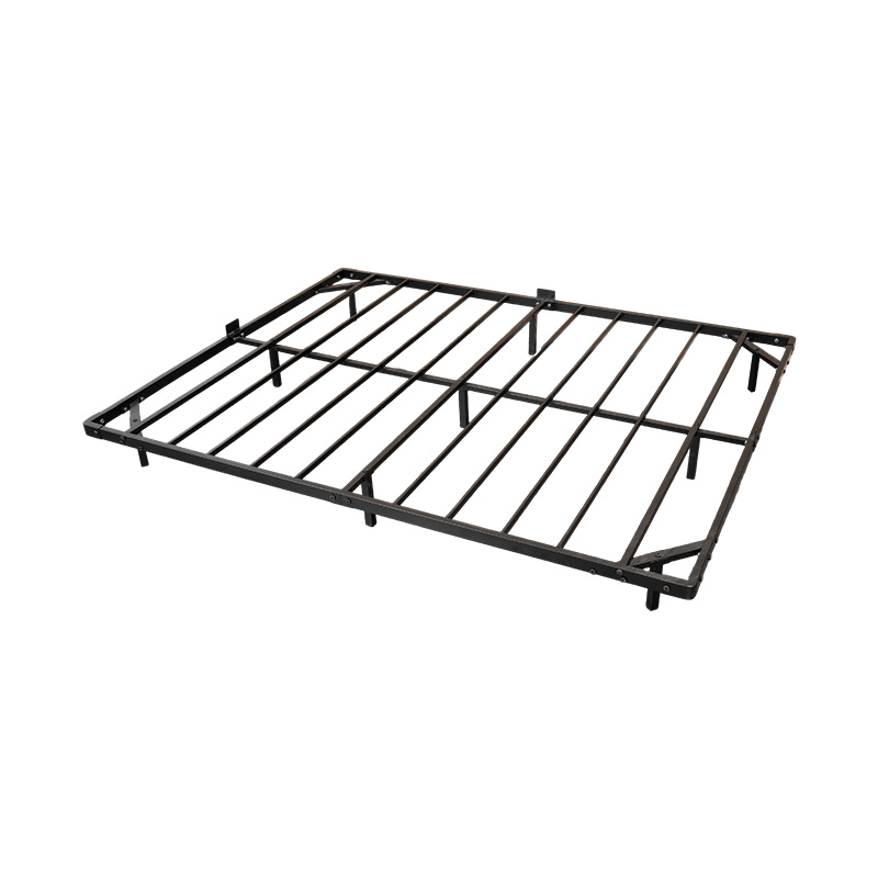 Suspended Double Iron Bed Frame Offers a Floating Look Without Sacrificing Strength